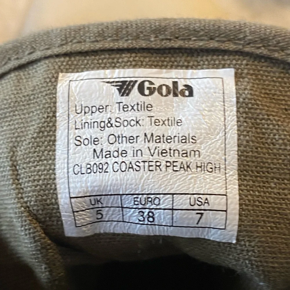 🌟HP🌟GOLA by Anthropologie Coaster Peak High Top Sneaker Bootie Size 5 - Picture 9 of 9